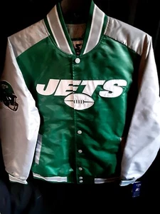 New York Jets Men's Light Weight Front Snap Starter Jacket XL or XXL - Picture 1 of 4