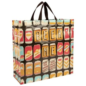 BlueQ Beer Me. And You Know What? Beer You Shopper Tote Bag | 15" x 16" - Picture 1 of 6