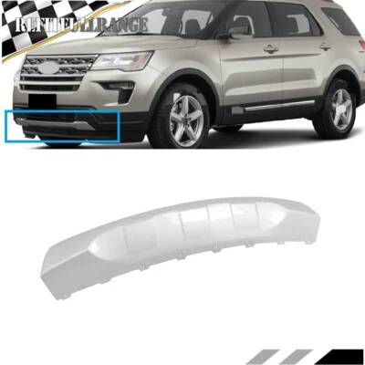 Silver Front Bumper Valance Lower Skid Plate For Ford Explorer 2018-2019 - Imagem 1 de 4