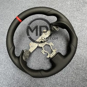 Custom Black Leather steering wheel fit for Infiniti G37 G35 EX35 EX37 Q40 Q60 - Picture 1 of 7