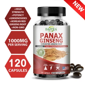 High-strength Korean red ginseng 1000 mg - Ginseng 120 capsules - Picture 1 of 7