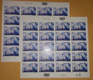 Two Sheets x 20 = 40 of 80¢ Mount MT McKINLEY (Denali) US Stamps. USA Sc # C137 - Picture 1 of 7