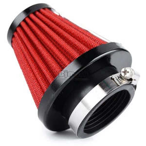 1Pcs 48mm Universal Motorcycle ATV Dirt Bike Air Intake Filter Cleaner Red - Imagen 1 de 12
