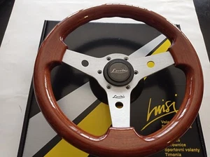 LUISI IMOLA 310 Steering wheel Mahogany with natural aluminum spokes NEW - Picture 1 of 7