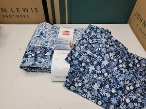 John Lewis Alyssa Double Duvet Cover Set, Blue RRP £75.00 - Picture 1 of 7