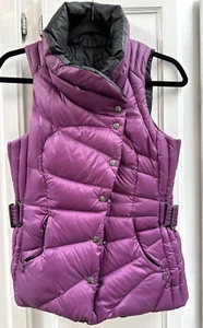 Lululemon Women's High neck Purple Goose Down Puffer Vest Reversible SIZE 4 - Picture 1 of 22
