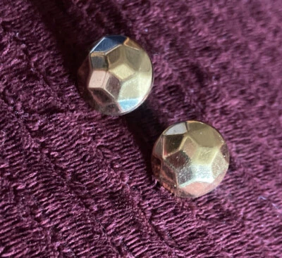 Vintage VAN DELL 14k Gold Filled Earrings Faceted Pierced Just Over 1/2" - Image 1 of 4