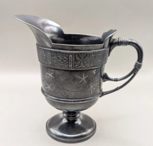 Pairpoint Vintage Milchkännchen mit Deckel versilbert Vierfachteller Sahnekännchen - Bild 1 von 13