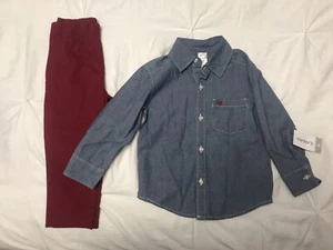 Boys 2T Carters Dress Shirt With Matching Pants New With Tags - Picture 1 of 1