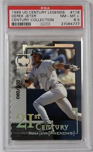 1999 UD CENTURY LEGENDS 116 DEREK JETER PSA 8.5 NM-MT+ /100 21st CENTURY PHENOMS - Picture 1 of 2