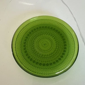 Iittala Kastehelmi Tautropfen grüner Teller entworfen von Oiva Toikka - Bild 1 von 4