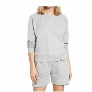 Acogedora sudadera para mujer Circle X manga raglán en gris jaspeado mediana - Imagen 1 de 1