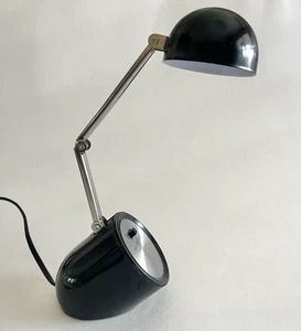 Vintage 1970s - Black Folding Pill Lamp Mid Century Space Age - 11" Tall - Picture 1 of 12