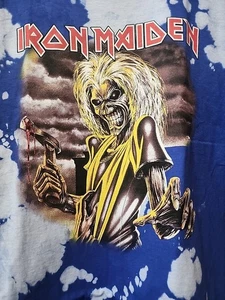 Iron Maiden Killers Album Artwork Shirt Large blau Batik neu CR10 Konzert Tour - Bild 1 von 5