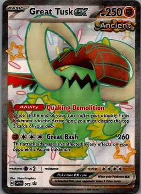 Great Tusk ex Promo SV: Scarlet & Violet Promo Cards 072 NM - Image 1 of 2