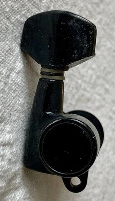 1987 Epiphone S-800 Electric Guitar Original Black Tuner Tuning Peg - Image 1 of 4