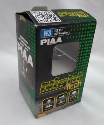 NEW PIAA 70385 H3 Night-Tech 55W=100W Halogen Bulb - Image 1 of 4