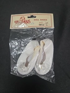 Tallinas Doll Shoes White Ballet Shoes Style 147-A Size 3 Accessory - Picture 1 of 2