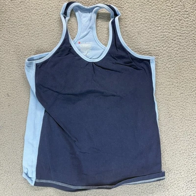 Camiseta sin mangas deportiva Bally Total Fitness azul para mujer L espalda deportiva gimnasio entrenamiento Foto 1 de 4