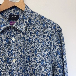 The Oxford Shirt Company Liberty Hemd Gr. XL blau geblümt Emma Georgina Baumwolle - Bild 1 von 12