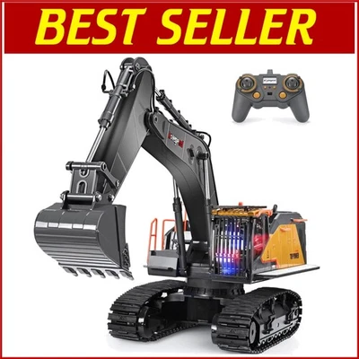 Excavadora RC Ultimate escala 1:14 con sonidos realistas y distancia de control de 100 pies Foto 1 de 4