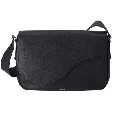 Christian Dior Saddle Messenger Bag Shoulder Bag 1ADME130YMJ Black Leather - Image 1 of 4