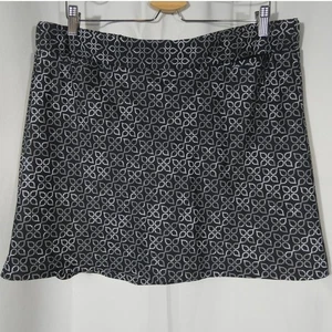 Croft & Barrow Mujer XL Skort Negro Plata Bolsillos Negocios Informal Elástico  - Imagen 1 de 7