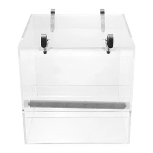 Automatic Parrot Feeder Bowl Plastic Birds Food and Water Dish Easy to Instal... - Picture 1 of 9