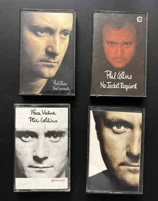 Phil Collins No Jacket Required,,Both Sides,Face Value,But SeriouslyCassettes x4 - Image 1 of 2