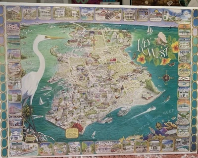 Rompecabezas Key West 1000 piezas nuevo en caja sellado regalo de vacaciones en Florida, 1994, 24x30 Foto 1 de 4