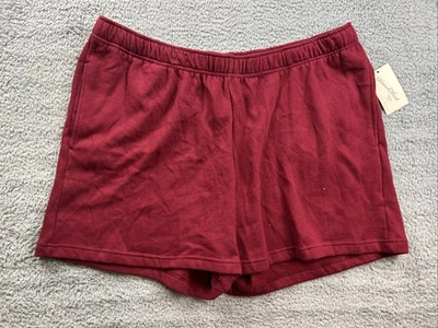 Pantalones Cortos Universal Thread Para Mujer Talla XXL Tiro Medio Ocio Estudio Pull On Rojo Foto 1 de 4