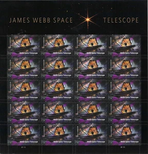 2022 US Stamps - SC#5720 James Webb Space Telescope Stamps - Sheet - MNH OG - Picture 1 of 1