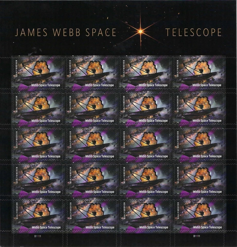 2022 US Stamps - SC#5720 James Webb Space Telescope Stamps - Sheet - MNH OG - Image 1 of 1