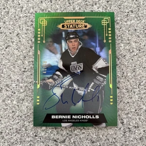 2021-22 Upper Deck Stature Bernie Nicholls Green Auto /50 SP Hockey Card NHL! - Bild 1 von 2