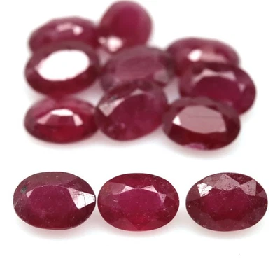 11,61 CT. Calefactable 12 piezas Rubí Rojo Madagascar Ovalado Foto 1 de 4