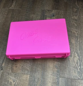 Astuccio classe 1987 vintage diviso matite scuola forniture plastica rosa viola USA - Foto 1 di 10