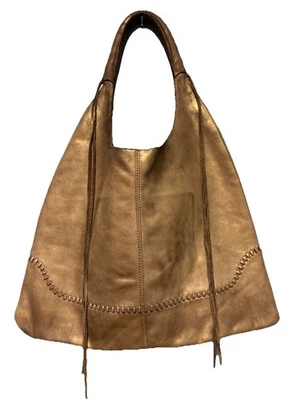 Hobo International Leather Bag Purse Tan/Gold Tassels - Image 1 of 4