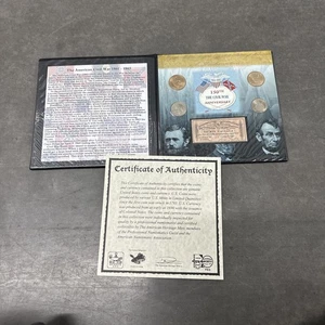USA 150th Anniversary American Civil War 10 Enameled Coins 2011 Mint Box & COA - Picture 1 of 8