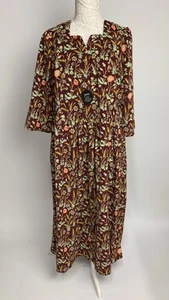 Laura Ashley X Joanie Floral Prairie Vintage Style Corduroy Dress Size 18 - Picture 1 of 8
