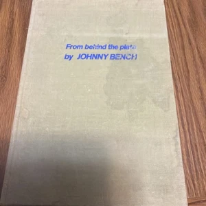 1970 From Behind the Plate von Johnny Bench Cincinnati Red Base Rutledgebook - Bild 1 von 8