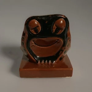VTG Ceramic Frog Holder Planter 4.25”T - Picture 1 of 5