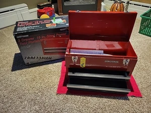 Craftsman Tool Box 2 Drawer 18 in Steel Power Tool Portable Chest Red 965331 USA - Picture 1 of 12