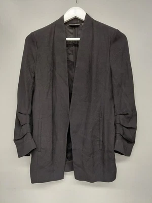 Blazer halógeno negro para mujer talla XS frente abierto manga 3/4 Foto 1 de 4