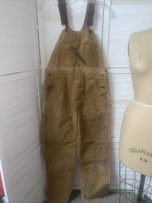 Mono con tirantes vintage Key “Imperial” denim caqui EE. UU. 34x34 (etiqueta); 34x33 (real) Foto 1 de 4