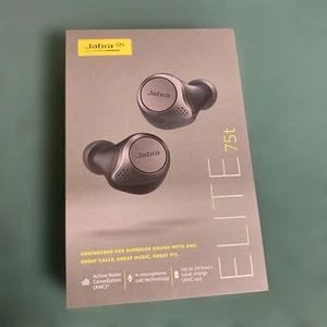 Jabra Elite 75t Full Wireless Earphone Noise Canceling Bluetooth Titanium Black - Picture 1 of 7