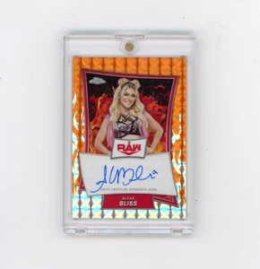 2025 Topps Chrome WWE Alexa Bliss RAW autógrafo automático naranja geométrico #d 08/25 - Imagen 1 de 2