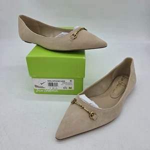Sam Edelman Nori Horse Bit Flat Women 6.5 Cappuccino Suede Point Toe Dress Shoe - Picture 1 of 14