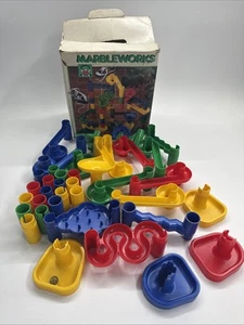 Vintage Marbleworks Rennbahn Set Discovery Toys #387 OVP 37 Teile - Bild 1 von 9