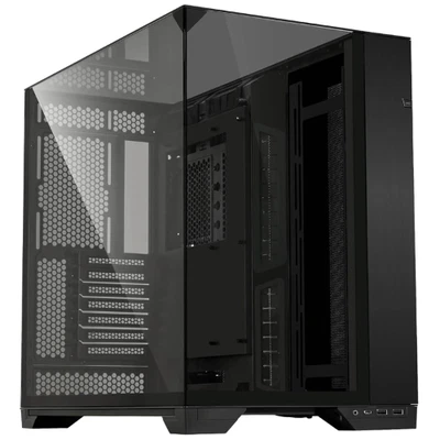 Lian-Li O11 Vision Black Micro ATX PC Computer Mid Tower Case O11VX - Image 1 of 4