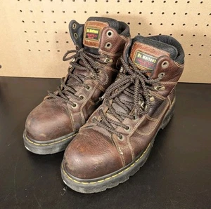 Dr Doc Martens Industrial Steel Toe Boots Chunky Brown Men’s 10M ASTM F2413-11 - Picture 1 of 7